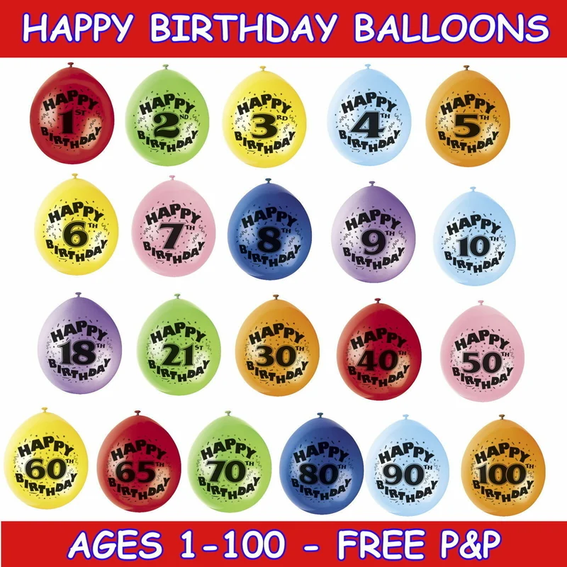 BALLONS 50PCSS HAPPY BIRTHDAY