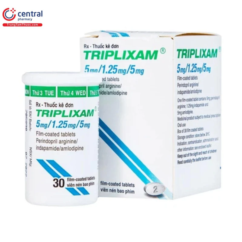 TRIPLIXAM 5MG/1.25MG/5MG 30S