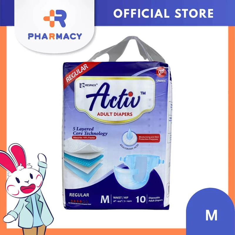 ADULT DIAPERS MEDIUM 10S ACTIV