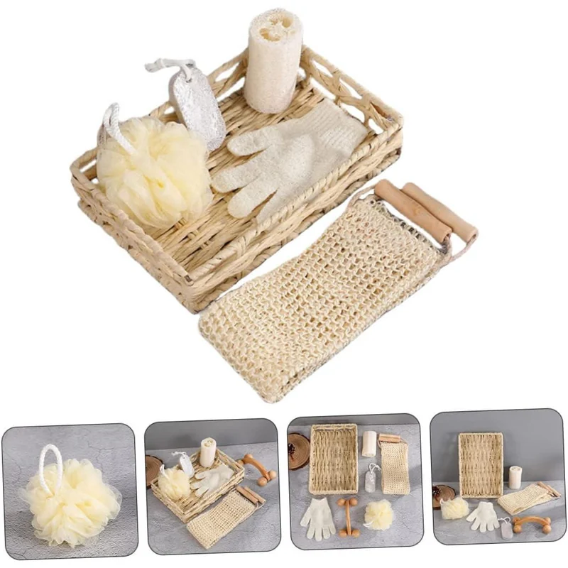 BATH FLOWERS SCRUB SET