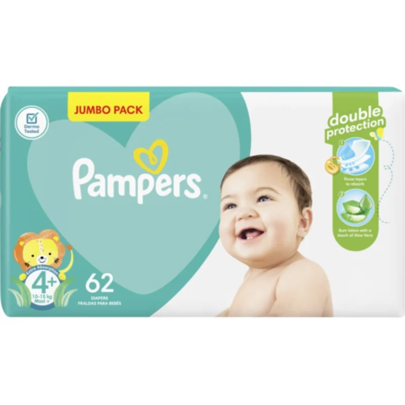 PAMPERS JUMBO #4+ 62S