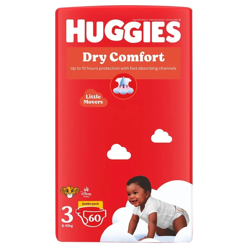 HUGGIES DRY COMFORT #3 60S