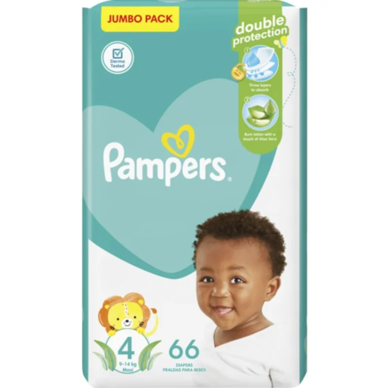 PAMPERS JUMBO PAK MAXI 66S