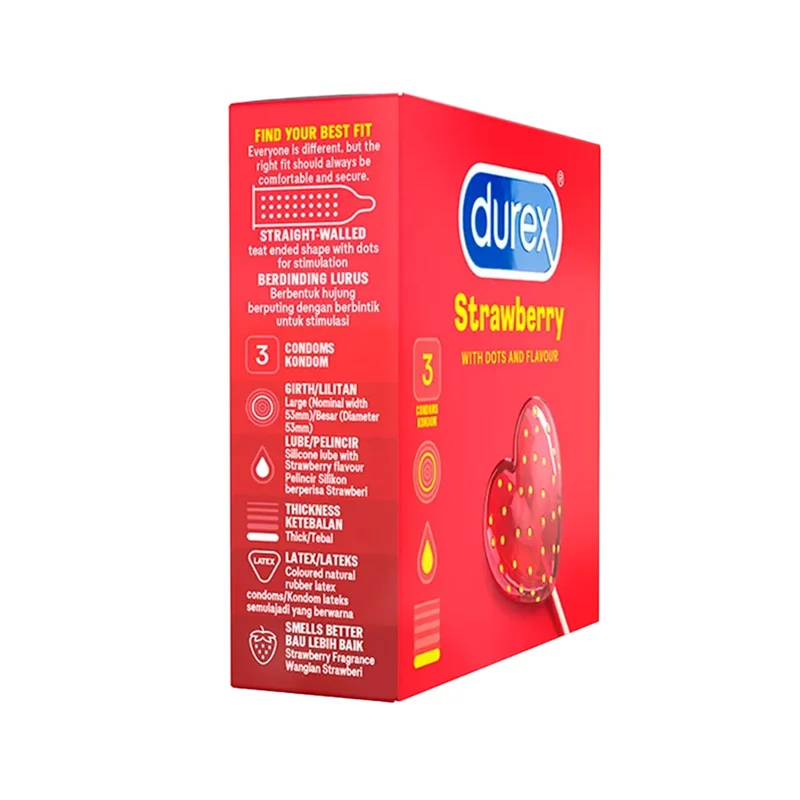 DR GURE STRWABERRY CONDOMS 3'S