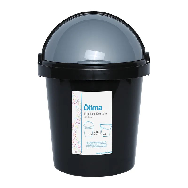 OTIMA DUSTBIN 12LTR BLACK
