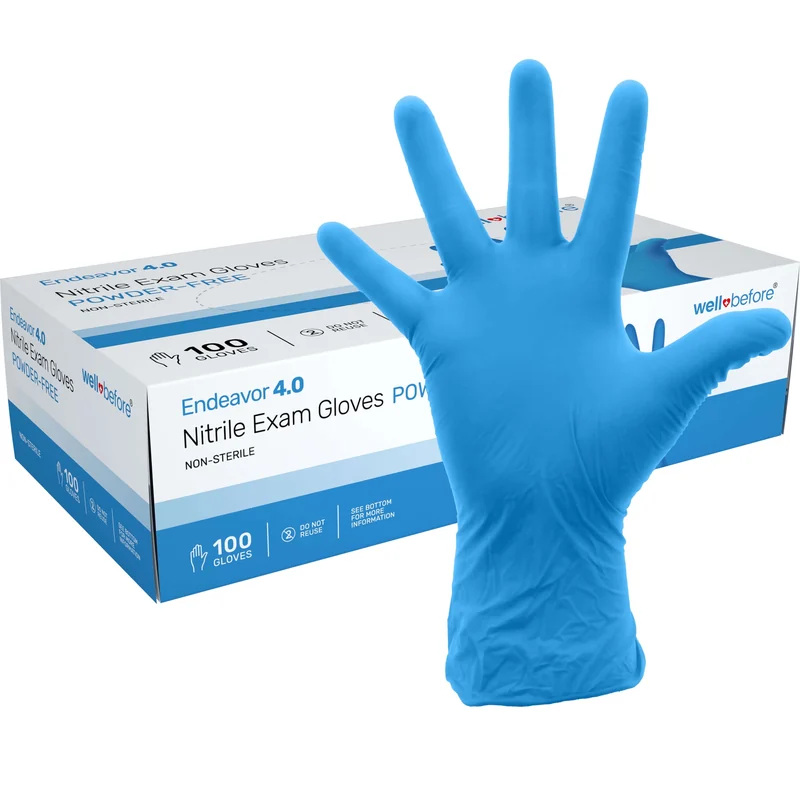 GLOVES NITRILE BLUE X-LARGE