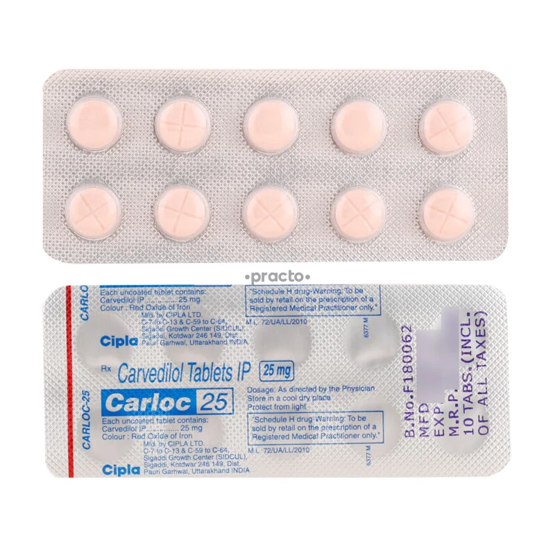 CARLOC 25MG 1X1