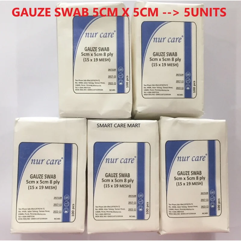 GAUZE SWABS 50X50 8PLY 100'S