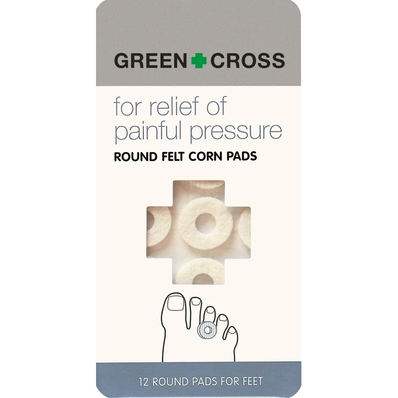 GREEN CROSS ROUND FELT CORN