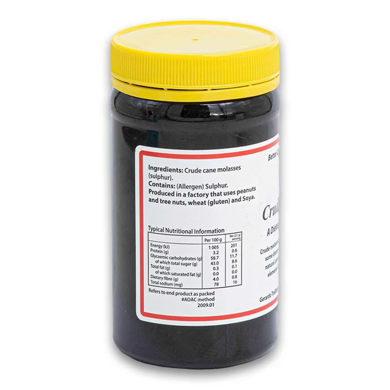 BLACK MOLASSES CRUDE 500G BODI