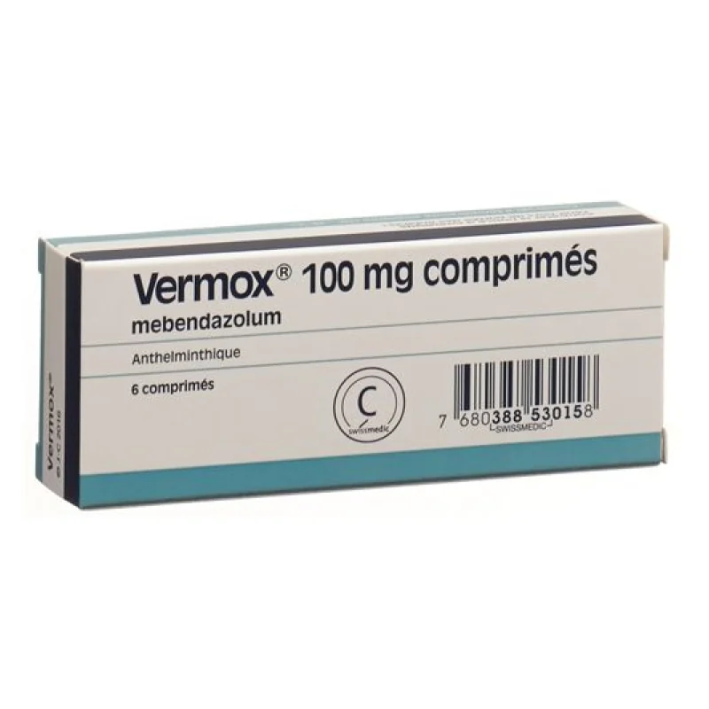 VERMOX 100MG 6 TABS KILLS WORM