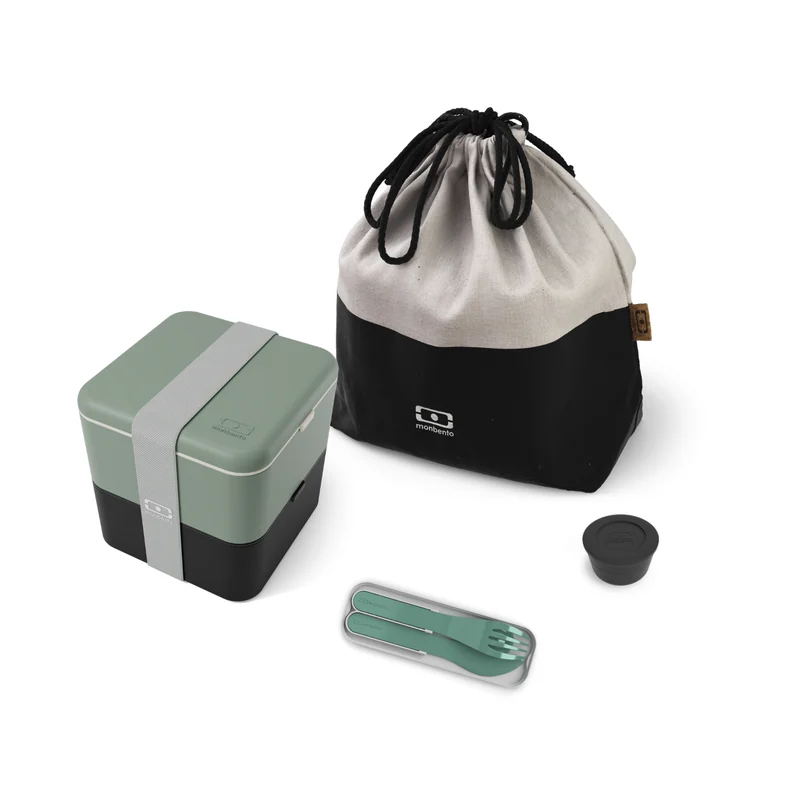 LUNCH BOX GREEN SQUARE 8552