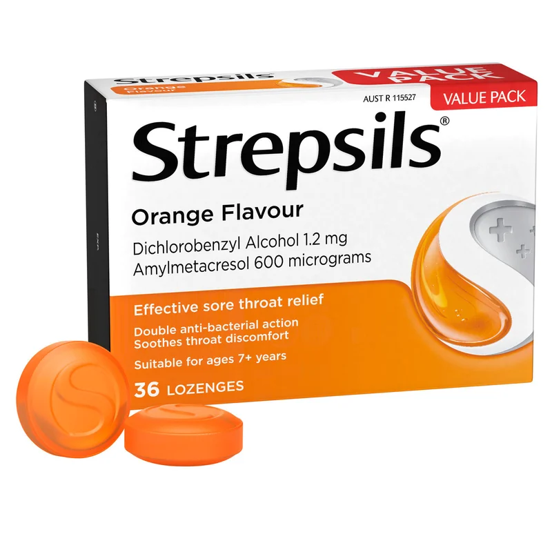 STREPSILS LOZ ORANGE 8S