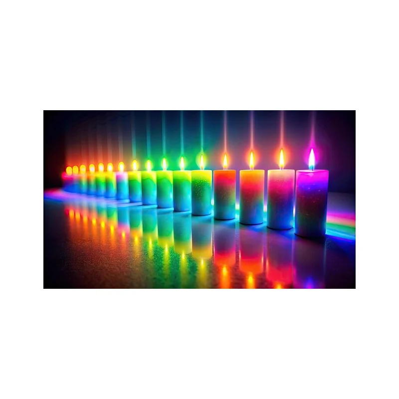 CANDLE RAINBOW COLOURS 6'S