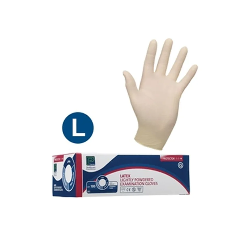 GLOVES LATEX P/F MED AVACARE