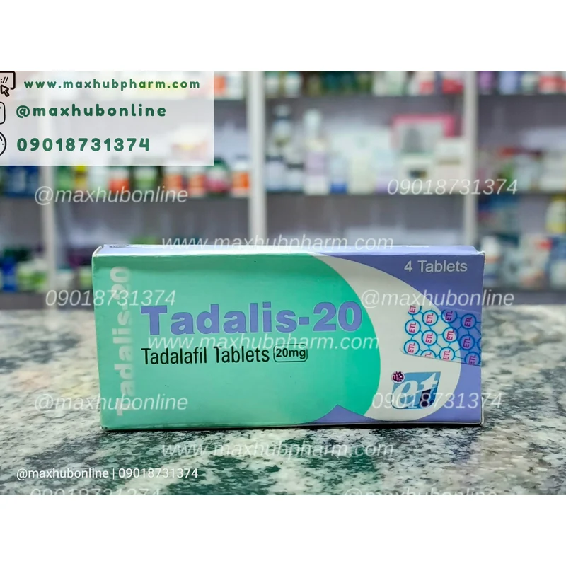 TIDALIS 20MG TADALAFIL 4TABS