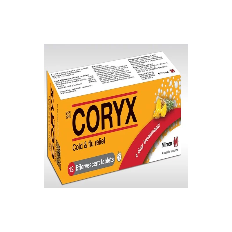 CORYX EFFERVESCENT TABS 12S