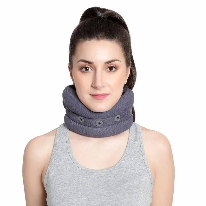 CERVICAL COLLAR GREY  LARGE
