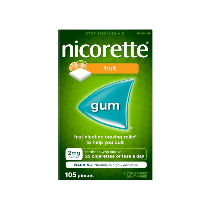 NICORETTE GUM F/FRUIT 2MG 15PC