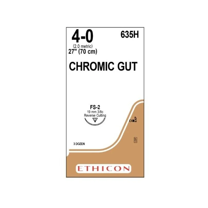 SUTURES CHROMIC 19MM 3/8 MX