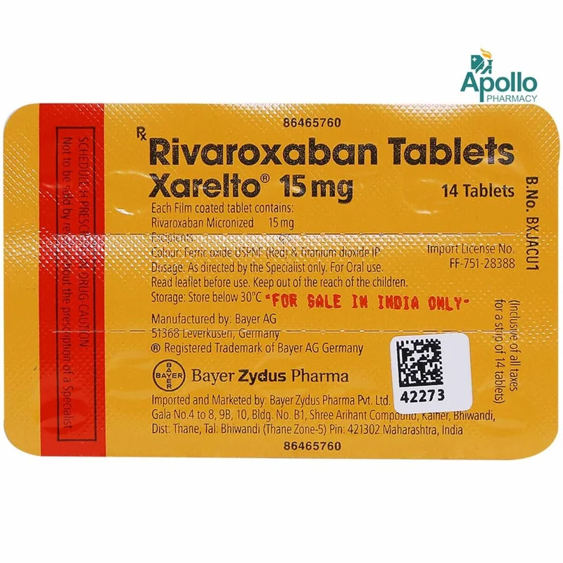 XARELTO 15MG TABS 1X1
