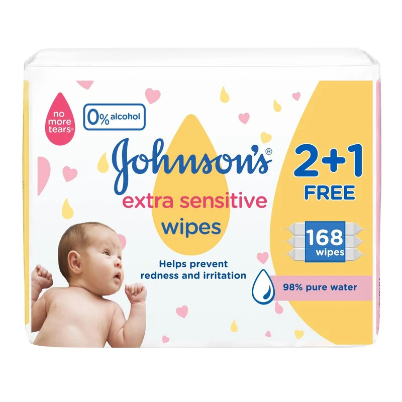 JOHNSONS B/WIPES 56S E/SENSITI