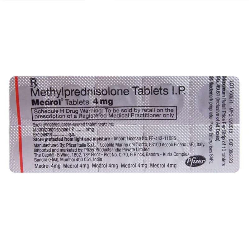 MEDROL 4MG 10'S TABS