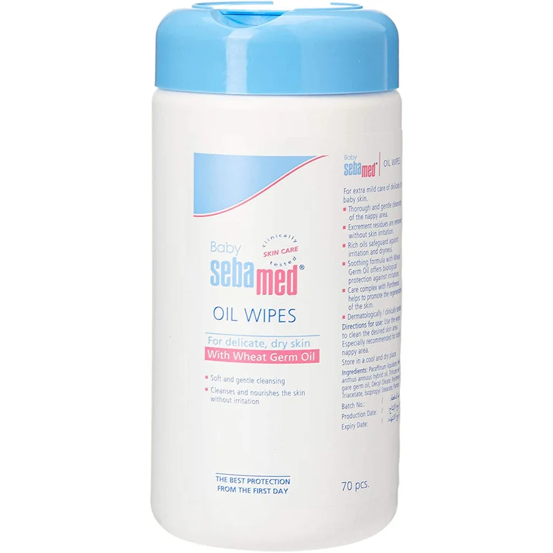 SEBAMED BABY OIL WIPES 70S
