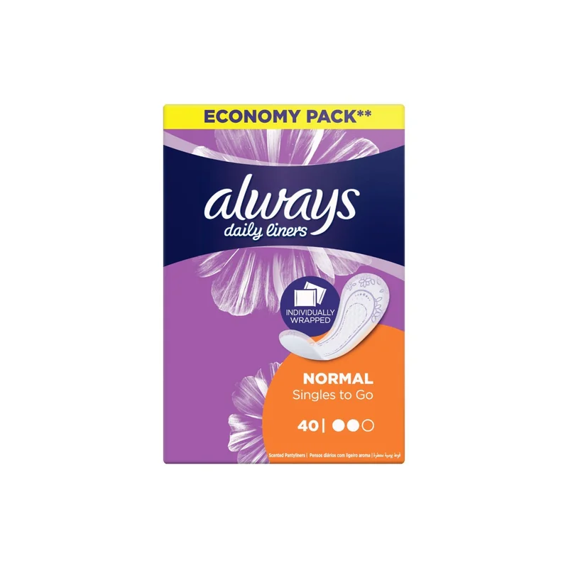 ALWAYS LINERS NORMAL SCENTD40S
