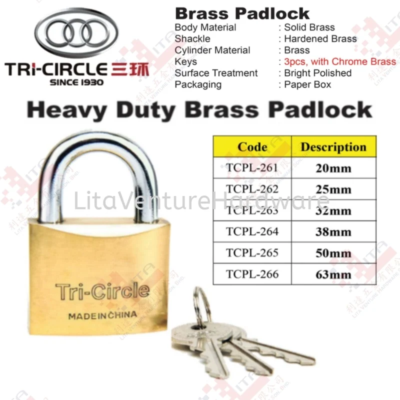 TRICIRCLE PADLOCK 266/63MM