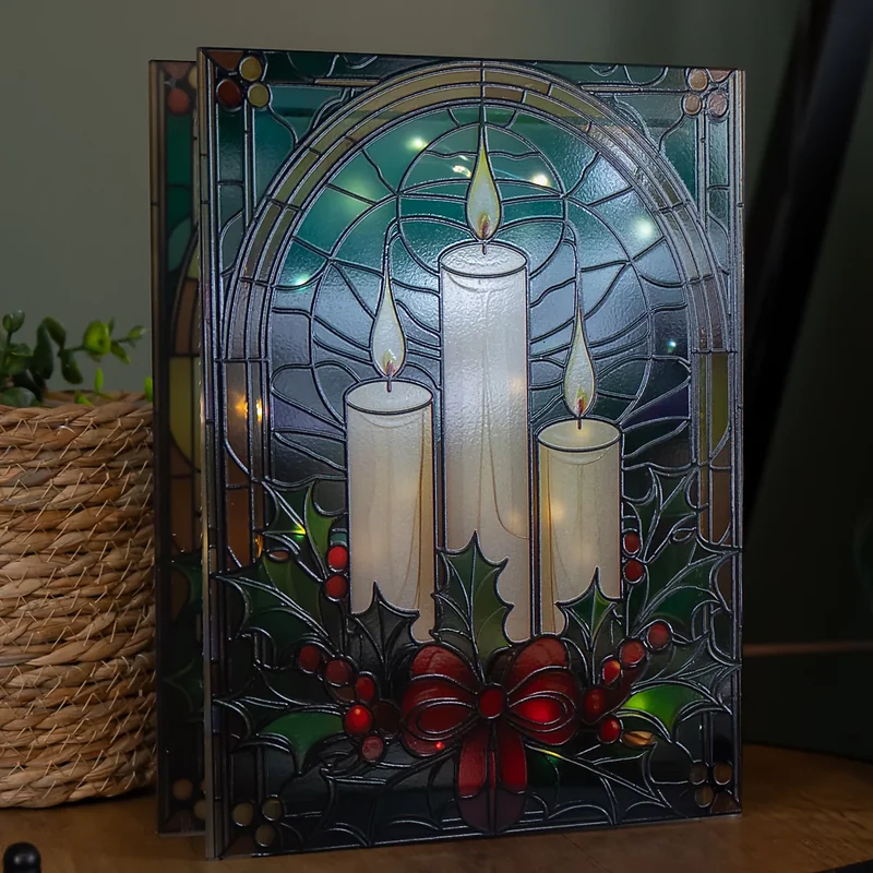 CHRISMAS GLASS W/LIGHTER