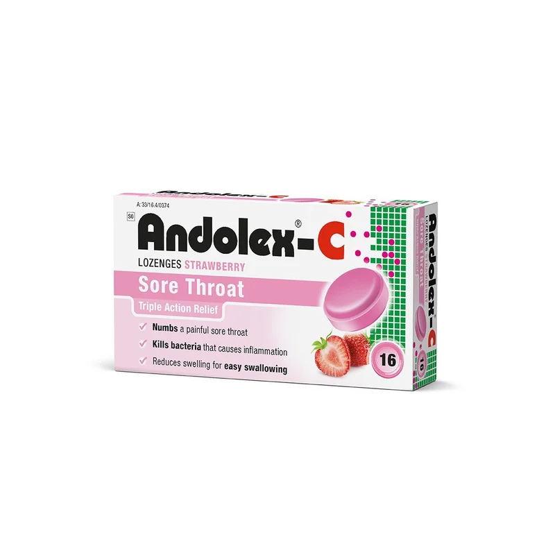 ANDOLEX-C LOZ RASPBERRY 16'S