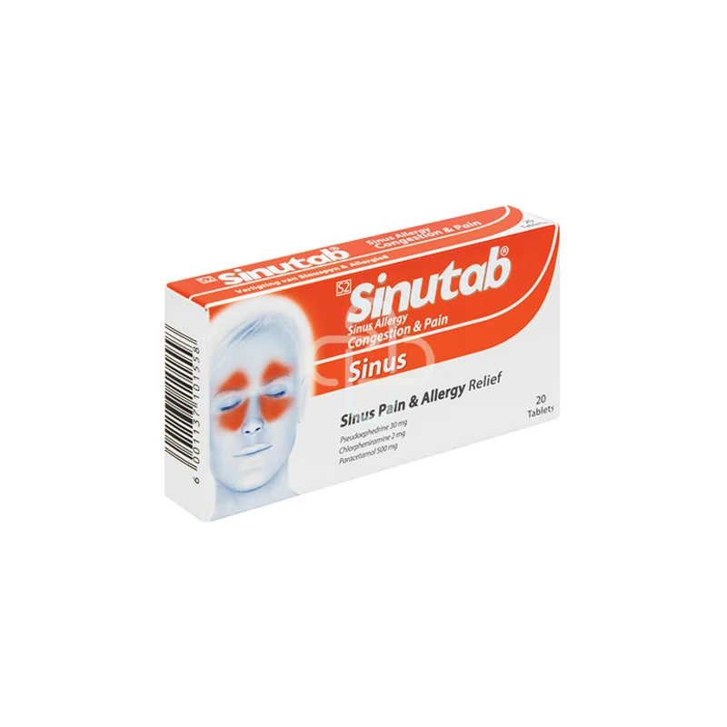 SINUTAB SINUS ALLERGY 20'S