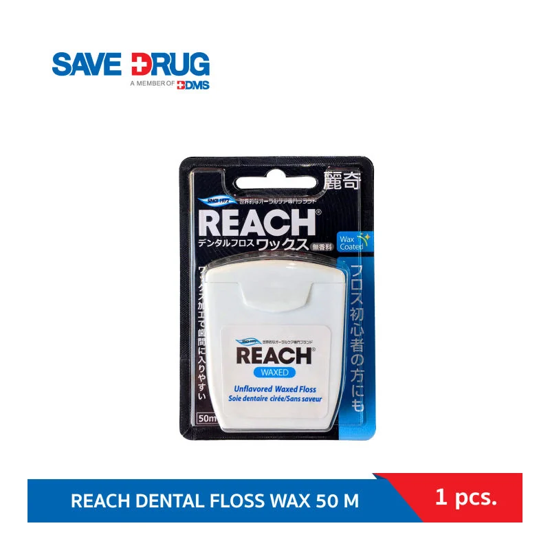 DENTAL FLOSS REACH WAX REG 50