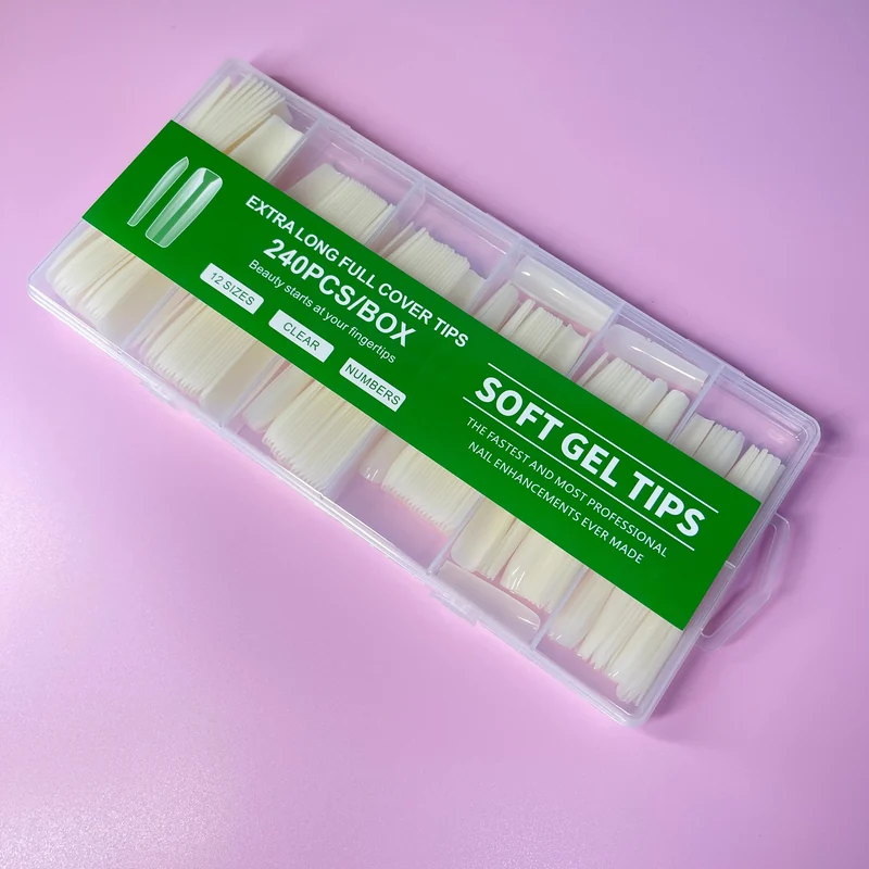 NAILS SOFT GEL TIPS #1 240PCS