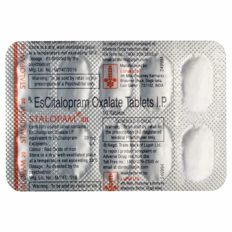 ESCITALOPRAM 20MG 30S STALOMAC