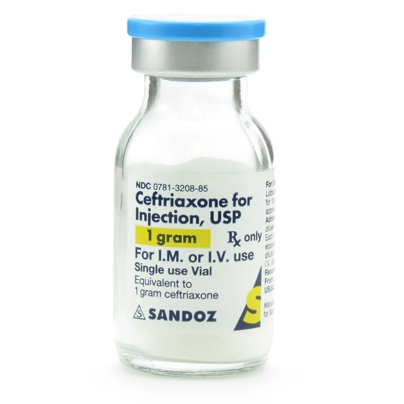 INJ CEFTRIAXONE 1.0G SANDOZ