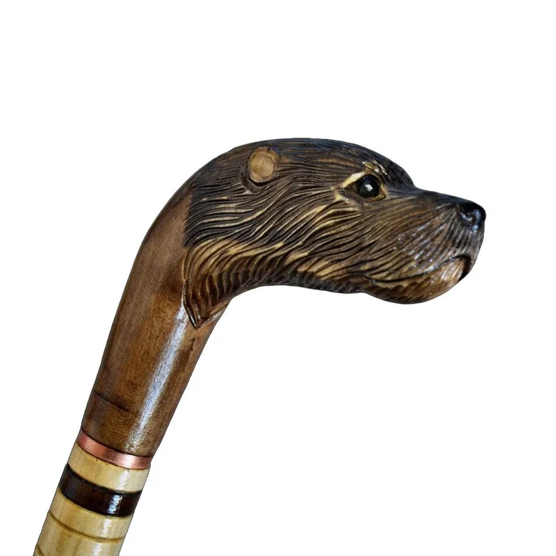 WALKING STICK W/ANIMAL SKIN