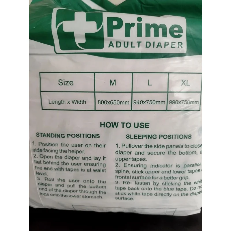 ADULT DIAPERS PRIME LARGE10PCS