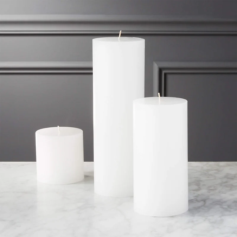 CANDLE PILLAR MEDIUM WHITE