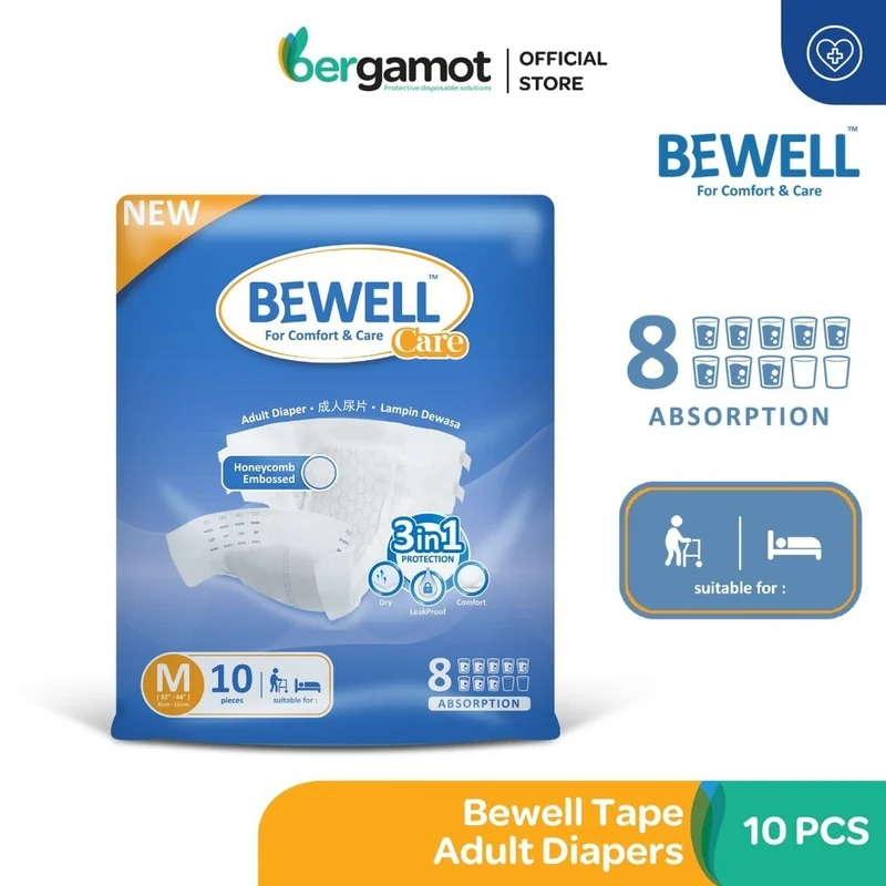 ADULT DIAPERS 10S TAPE S/CARE