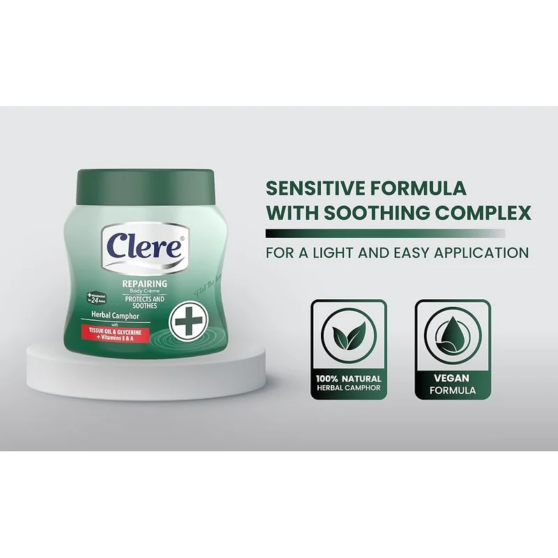 CLERE H/CAMPHOR B/CREAM 500ML